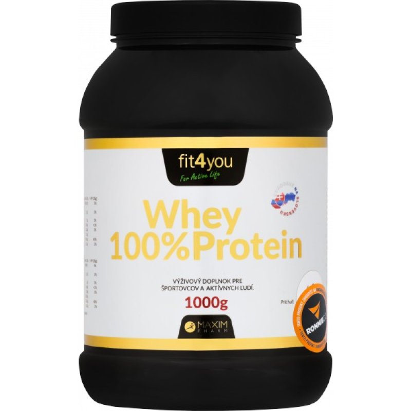 Fit4you 100 % Whey Protein - 1000 g, kokos