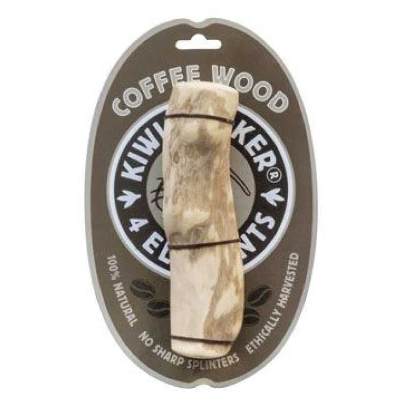 Hračka pes 4Elements Coffee Wood dřevo XL Kiwi