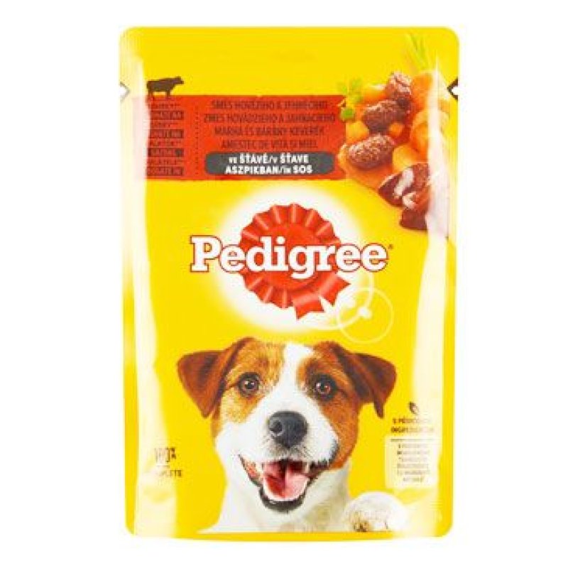 Pedigree kapsa Adult hovězí + jehně ve šťávě 100 g