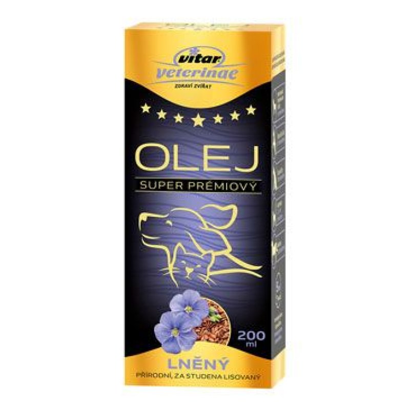 VITAR Veterinae Lněný olej 200 ml