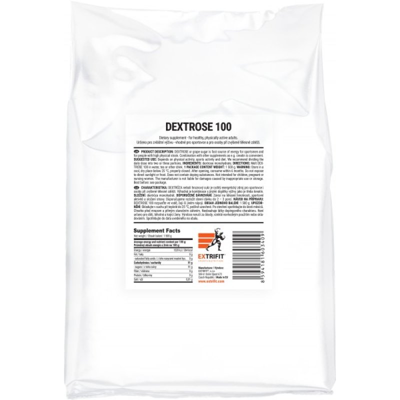 Extrifit Dextrose 100 - hroznový cukr (1500 g)