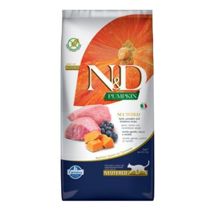 N&D Pumpkin CAT Neutered Lamb & Blueberry 5 kg