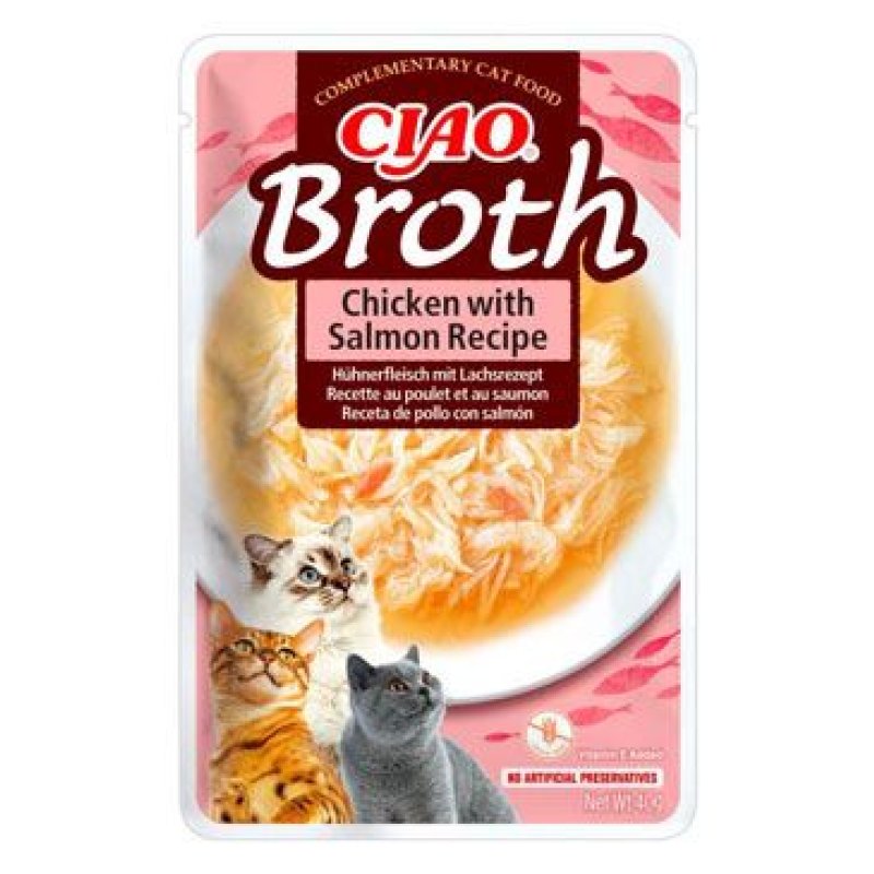 Churu Cat CIAO Broth Chicken with Salmon Recipe 40 g