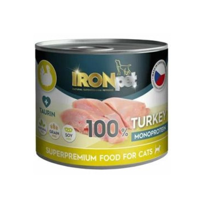 IRONpet Cat Turkey konzerva 200 g