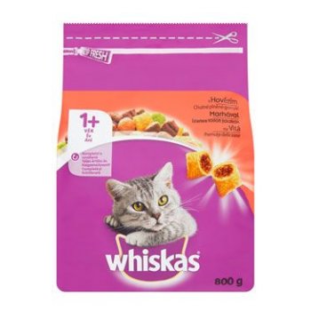 Whiskas Dry s hovězím masem 800 g