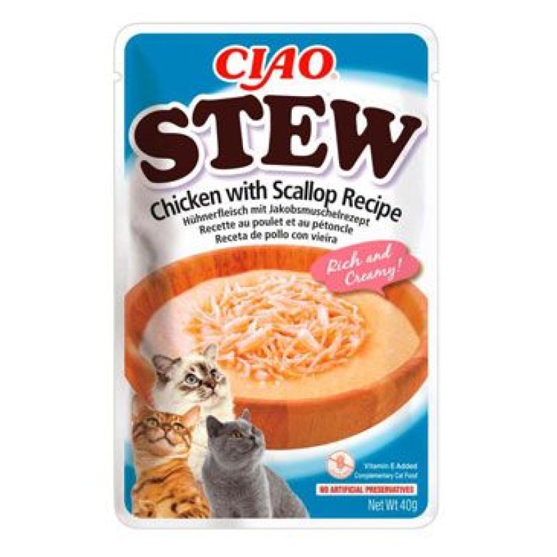 Churu Cat CIAO Stew Chicken with Scallop Recipe 40 g