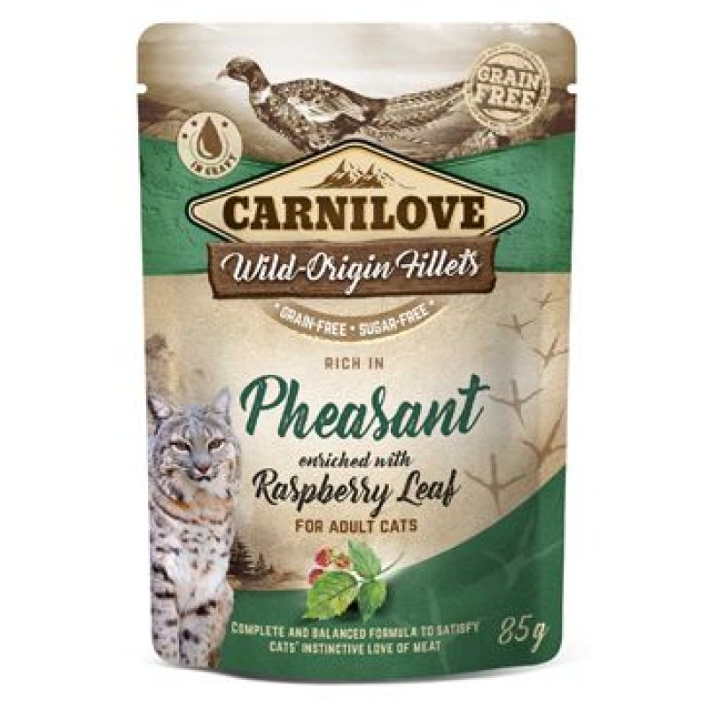 Carnilove Cat Pouch Pheasant & Raspberry Leaves 85 g