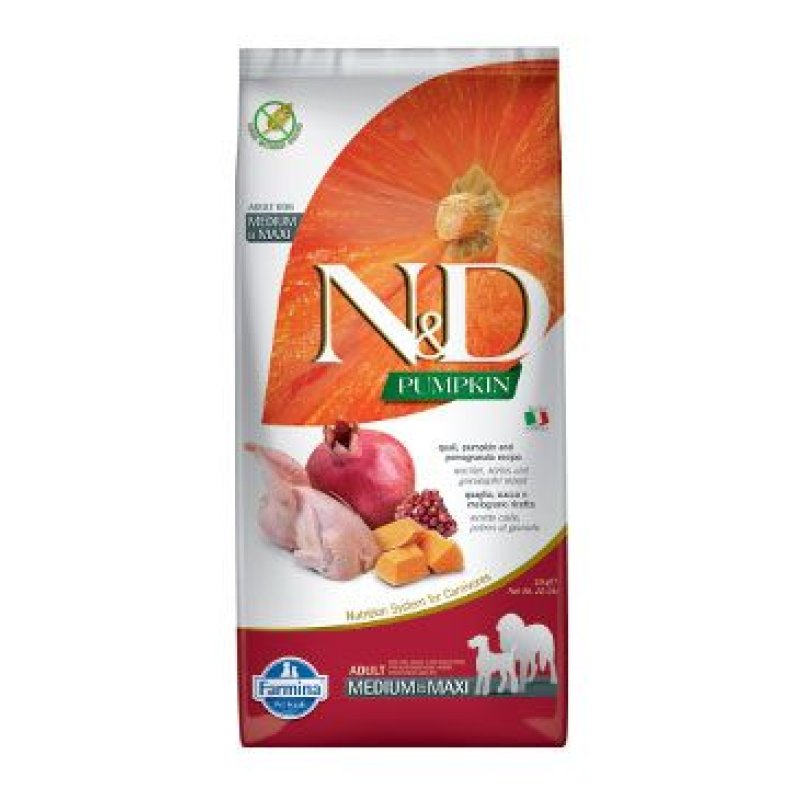 N&D Pumpkin DOG Adult M/L Quail & Pomegranate 12 kg