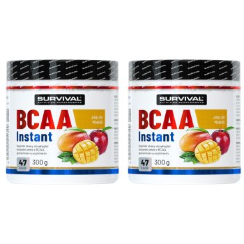 Survival BCAA Instant 300 g, jablko-mango - AKCE 1+1