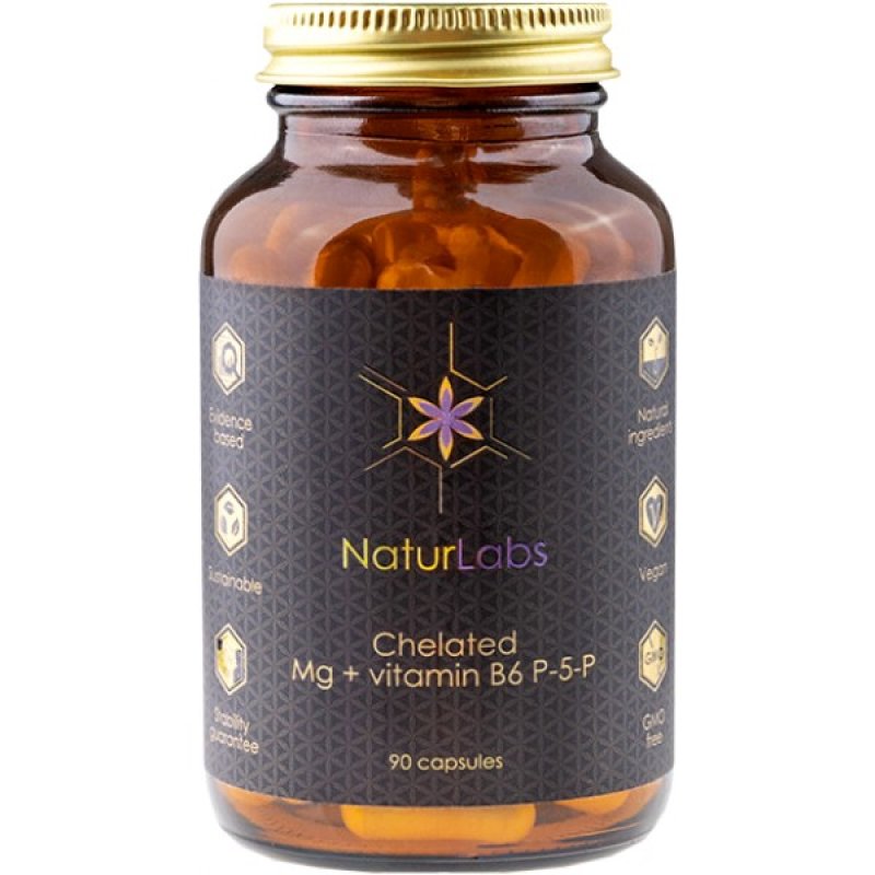 NaturLabs Chelated Mg + Vitamin B6 P-5-P 90 cps