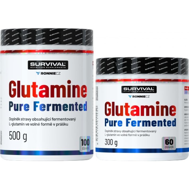 Survival Glutamine Pure Fermented - AKCE 500 g + 300 g ZDARMA