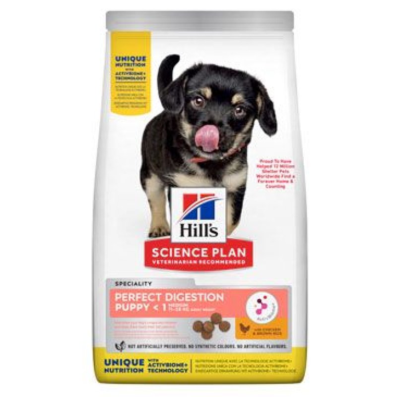 Hill's Can. SP+AB Perfect Dig Puppy M Chicken Rice 2,5 kg