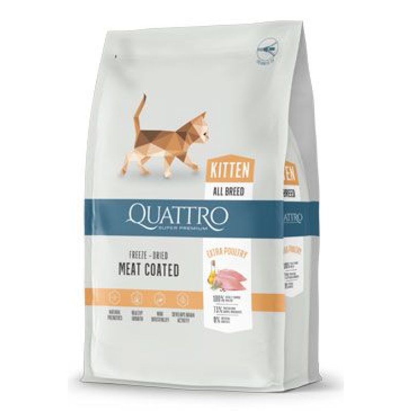 QUATTRO Cat Dry Premium all Breed Kitten Drůbež 7 kg