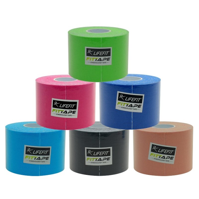 KinesionLIFEFIT® tape 5 cm x 5 m, 6 ks, mix barev