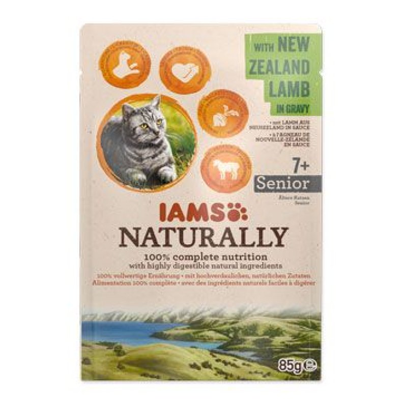 Iams Cat Senior jehněčí v omáčce kapsa 85 g