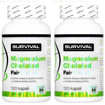 Survival Hořčík • Magnesium Chelated Fair Power 120 cps - AKCE 1+1