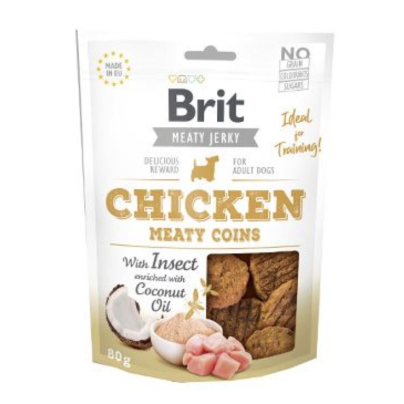 Brit Jerky Chicken with Insect Meaty Coins 80 g