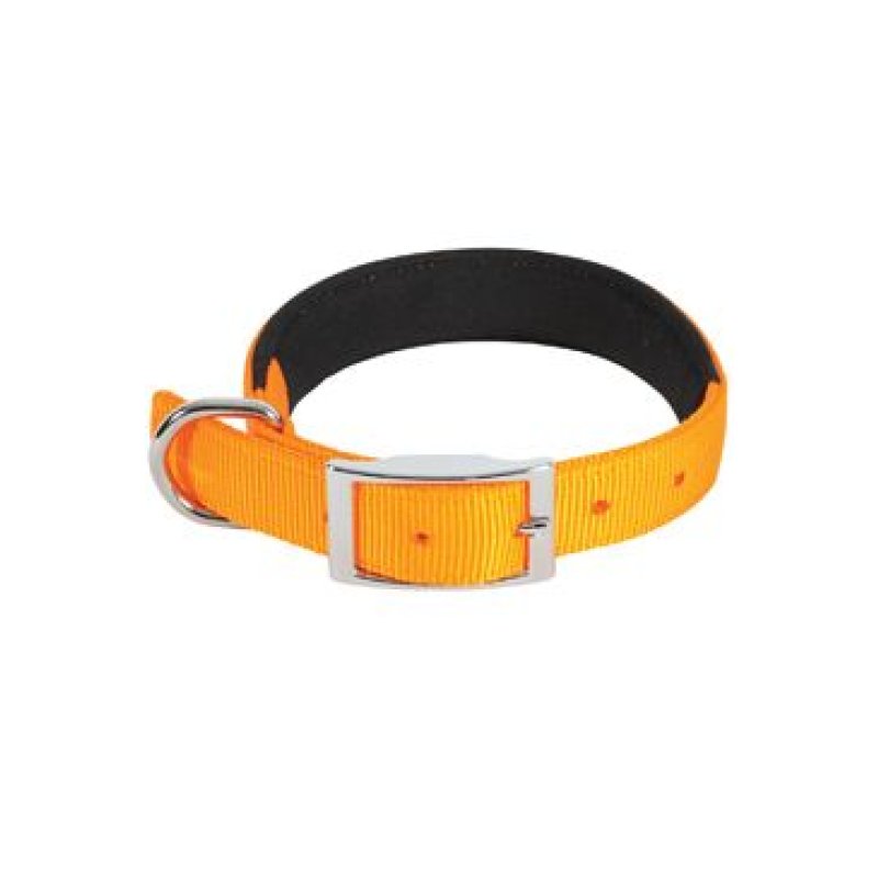 Obojek pes SOFT NYLON oranžový 25mm/50cm Zolux