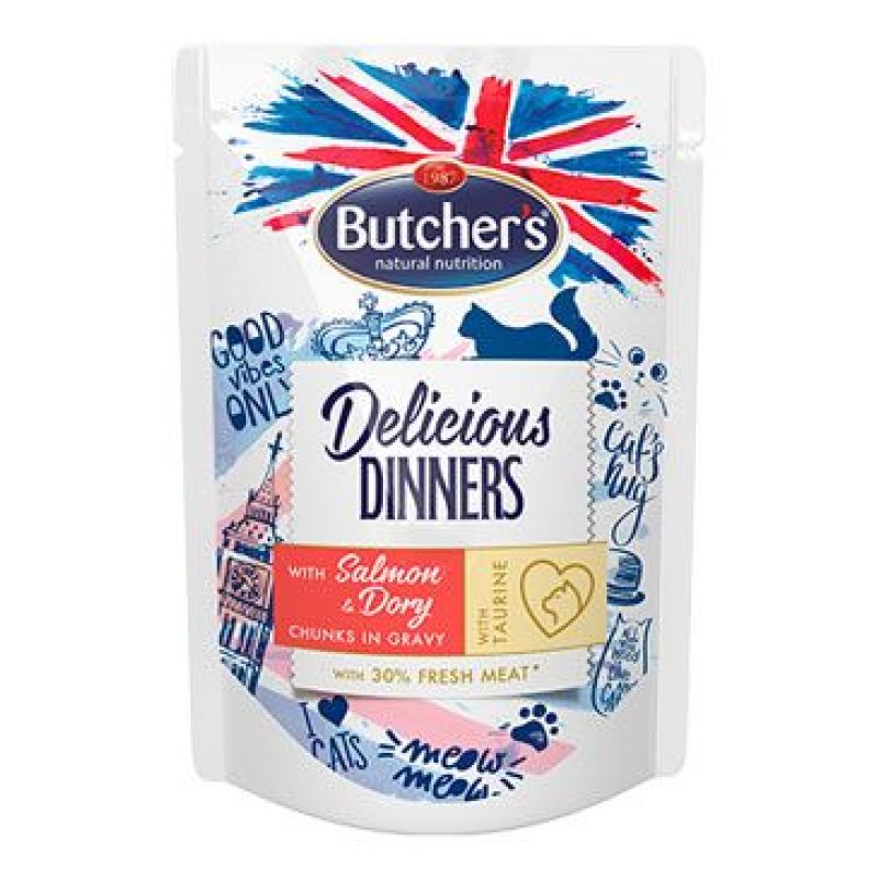 Butcher's Cat Delic. Dinner losos+dorada kapsa 100 g