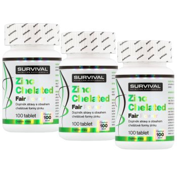 Survival Zinek • Zinc Chelated Fair Power 3 x 100 tbl