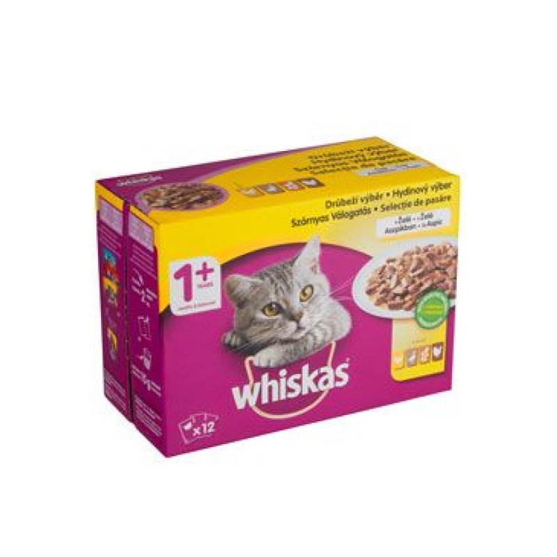 Whiskas kapsa Drůbeží výběr v želé 24 x 100 g