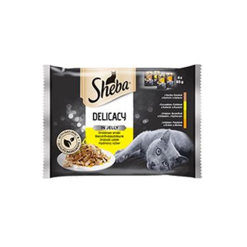 Sheba kapsa Delicacy drůbeží výběr v želé 4pack 4 x 85 g