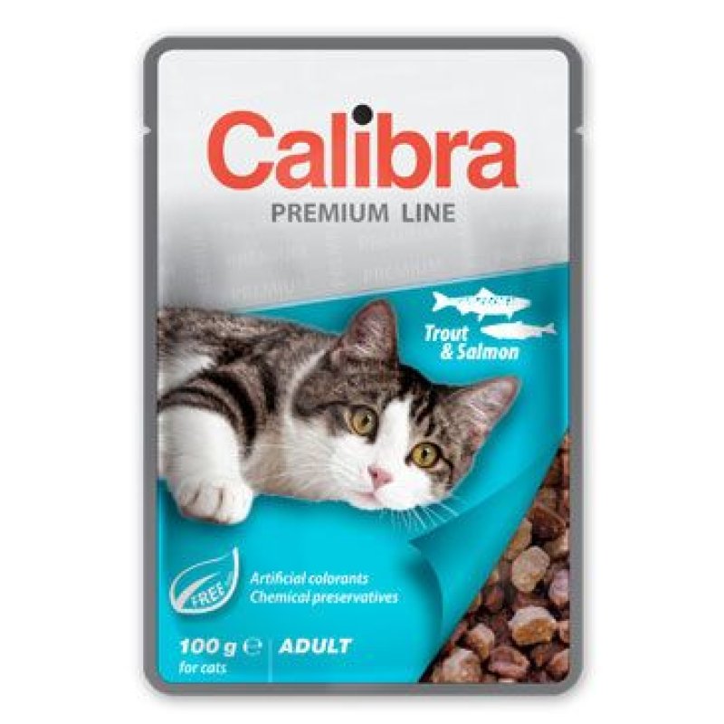 Calibra Cat kapsa Premium Adult Trout & Salmon 100 g