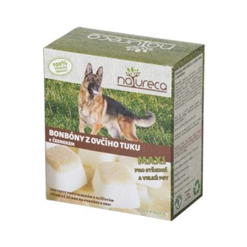 Natureca bonbony z ovčího tuku s česnekem Maxi 250 g