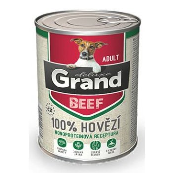 GRAND konzerva pes deluxe 100% hovězí 400 g