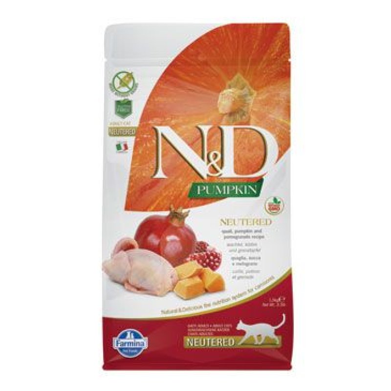 N&D Pumpkin CAT Neutered Quail & Pomegranate 300 g