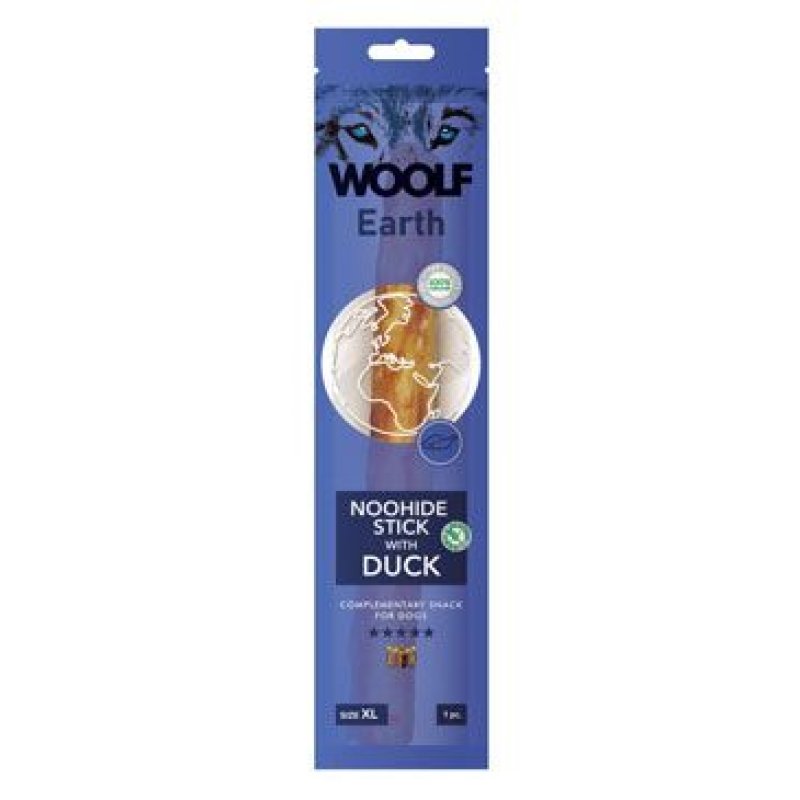 Woolf pochoutka Earth NOOHIDE XL Stick with Duck 85 g