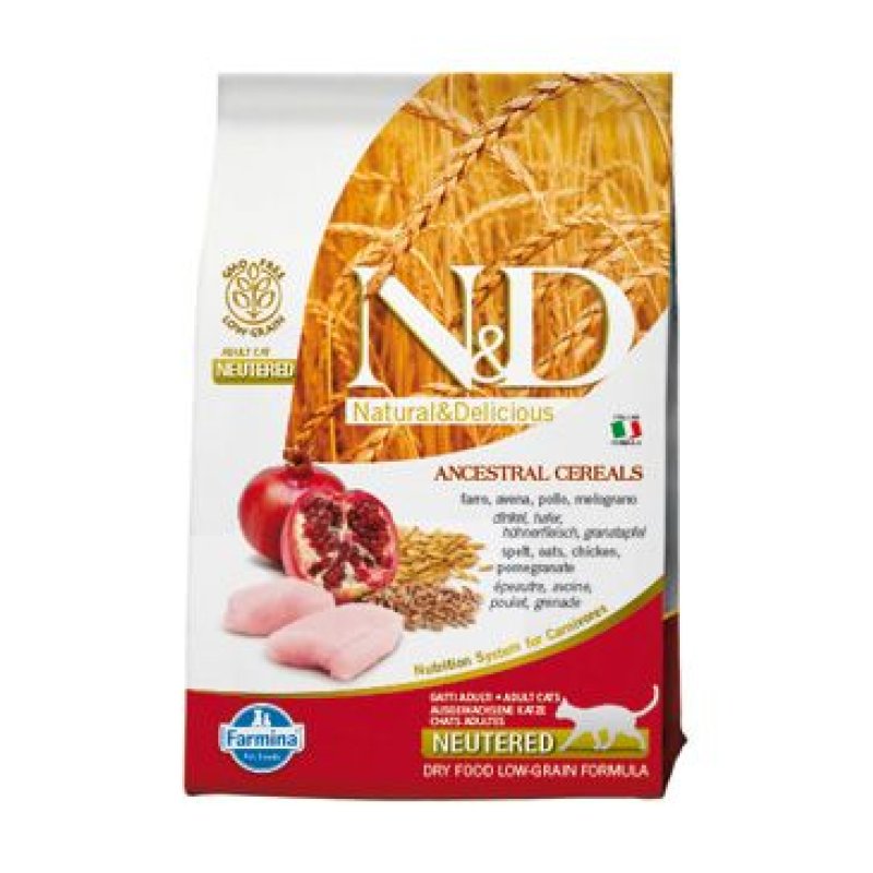 N&D LG CAT Neutered Chicken & Pomegranate 5 kg