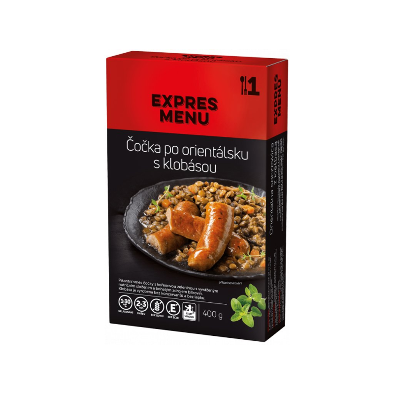 EXPRES MENU KM Čočka po orientálsku s klobásou 400 g