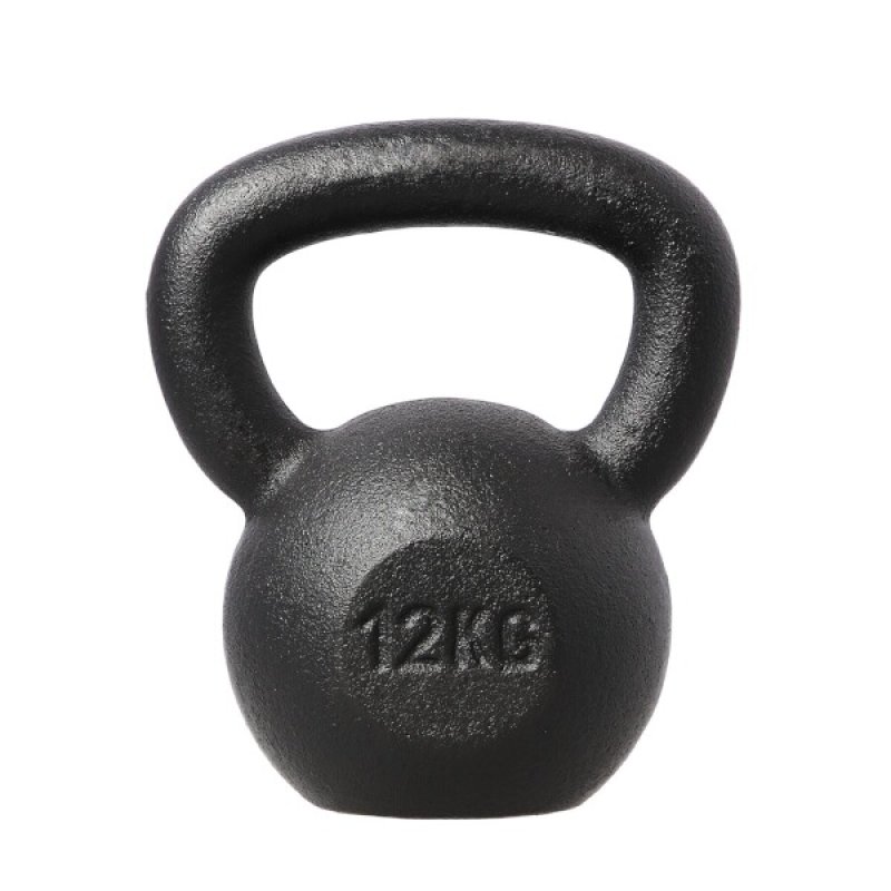 Litinový kettlebell HMS KZG12 12 kg, černý