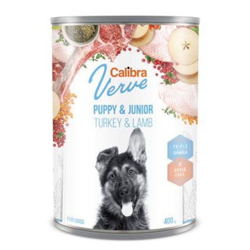 Calibra Dog Verve konz. GF Junior Turkey & Lamb 400 g