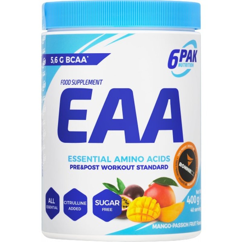 6Pak Nutrition EAA & Citrulline - 400 g, mango-marakuja