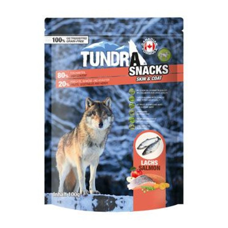 TUNDRA dog snack Salmon Skin & Coat 100 g