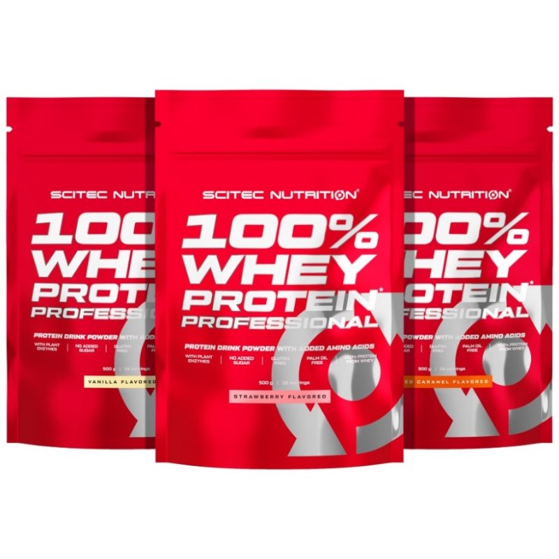 Scitec Nutrition 100 % Whey Protein Professional - akce 3x 500 g