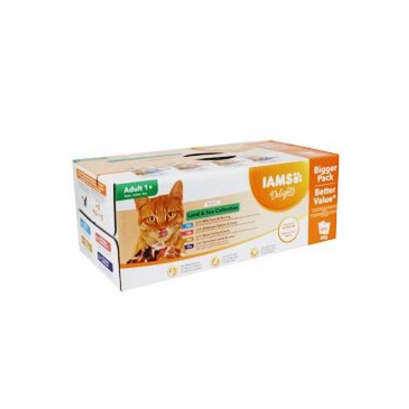 Iams Cat mix masa v želé multipack 4080 g