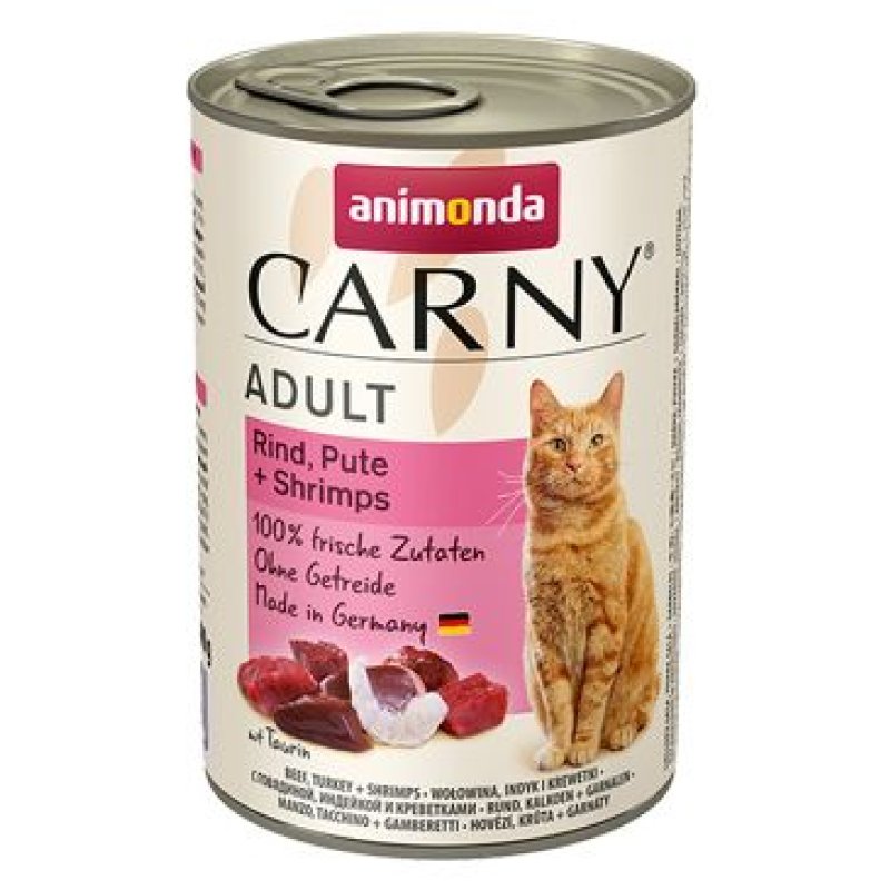 Animonda konz. kočka CARNY Adult hov/krůta/ráčci 400 g