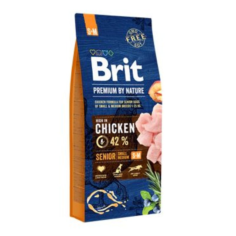 Brit Premium Dog by Nature Senior S+M 15 kg