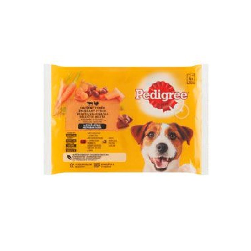 Pedigree kapsa mix.výběr se zeleninou ve šťávě 40 x 100 g