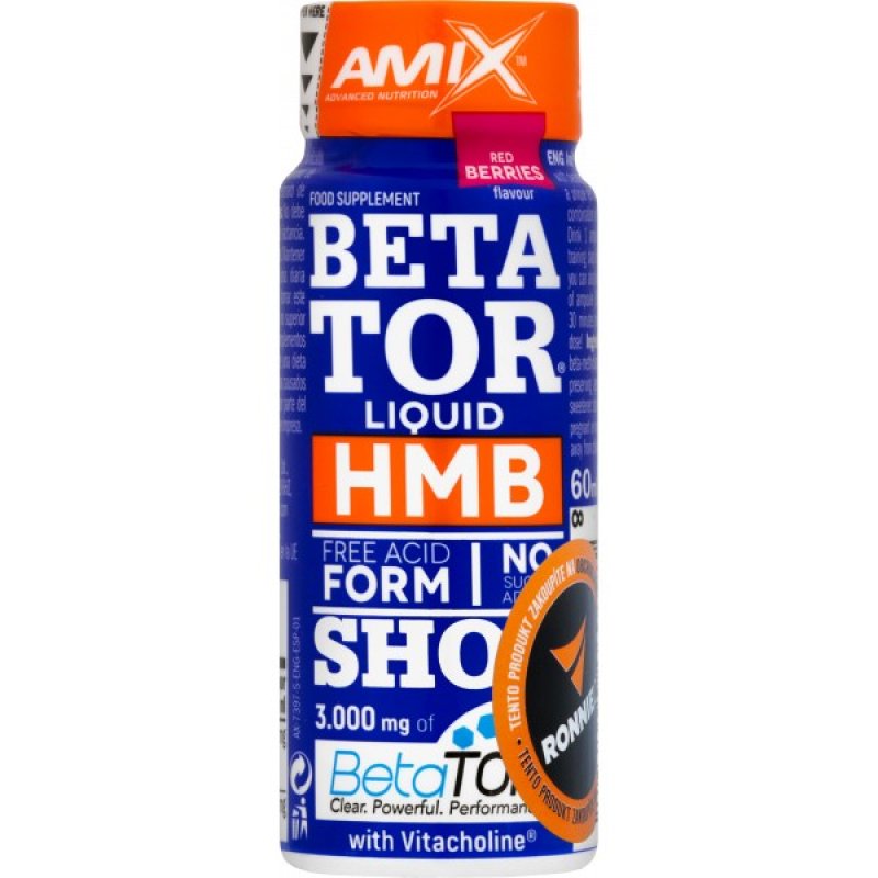 Amix BetaTOR Liquid HMB Shot - 60 ml, červené plody