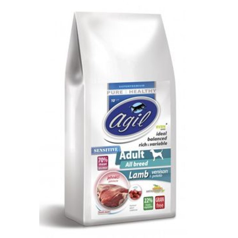 Agil Adult Sensitive Grain Free Lamb, Venision 10 kg