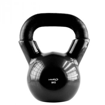 Kettlebell pokrytý vinylem HMS KNV08 8 kg, černý