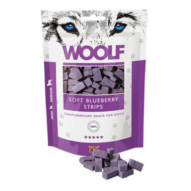 WOOLF soft blueberry strips 100 g