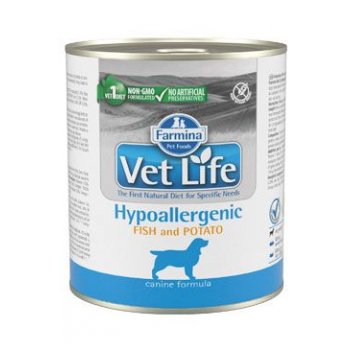 Vet Life Natural Dog konz. Hypoaller Fish & Potato 300 g