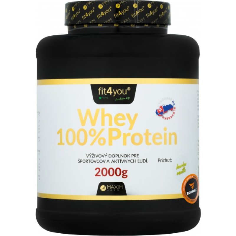 Fit4you 100 % Whey Protein - 2000 g, čokoláda