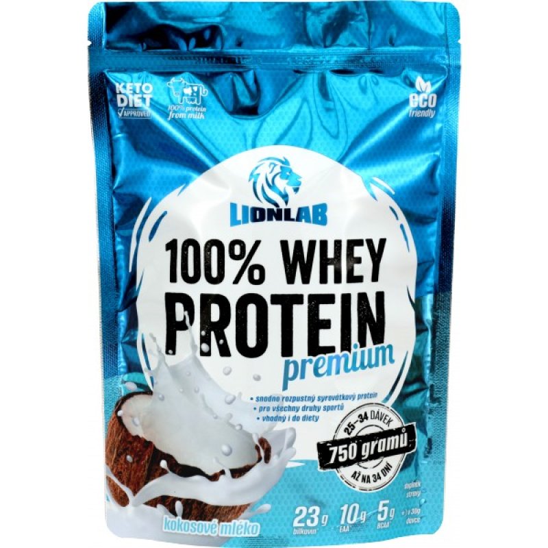 Lionlab 100 % Whey Protein KETODIETA 750 g, kokosové mléko