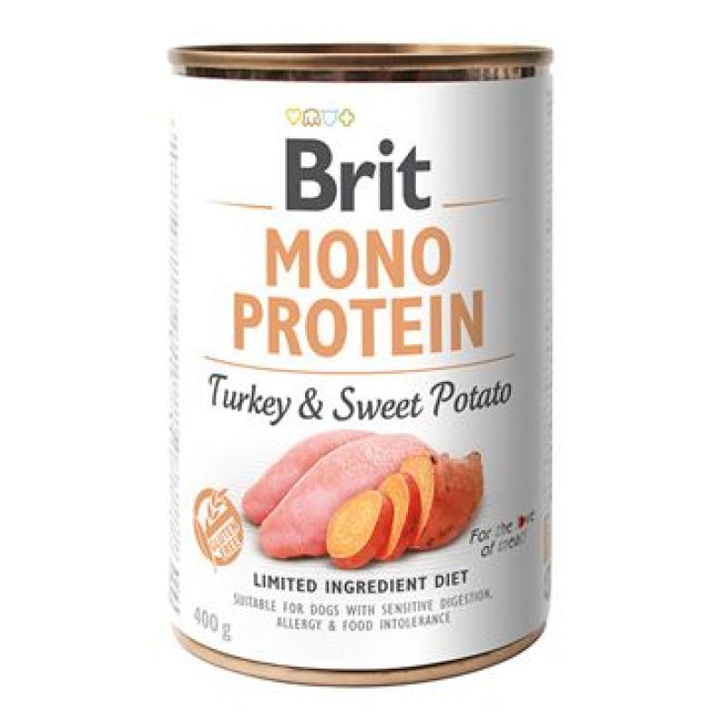 Brit Dog konz Mono Protein Turkey & Sweet Potato 400 g